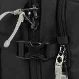 PACSAFE GO 34L VACHE TRAVE TRAVET CORRENDO ON ANTIT FUTO RPET zipper bloccanti neri