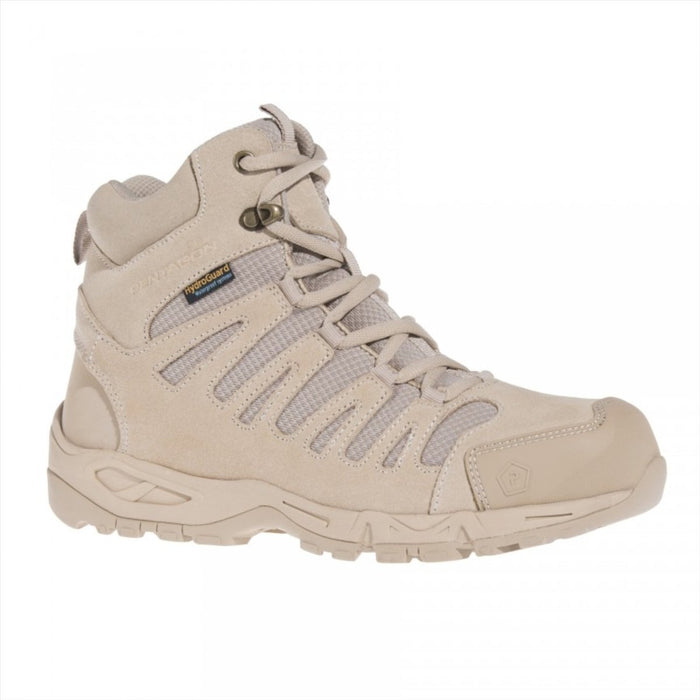 Stivale tattico Pentagon Achilles XTR 6 beige con pelle scamosciata, rete di nylon, design impermeabile e suola robusta per uso esterno