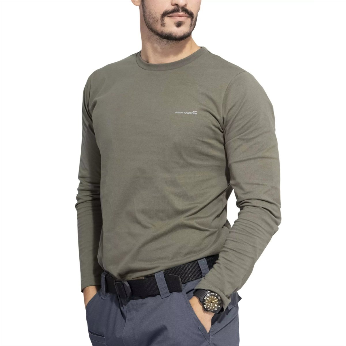 T-shirt Pentagono Ageron 2.0 a maniche lunghe, vestibilità comoda, senza odori, asciugatura rapida