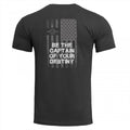 T-shirt classica Pentagono Ageron, vestibilità comoda, asciugatura rapida, stampa bandiera americana