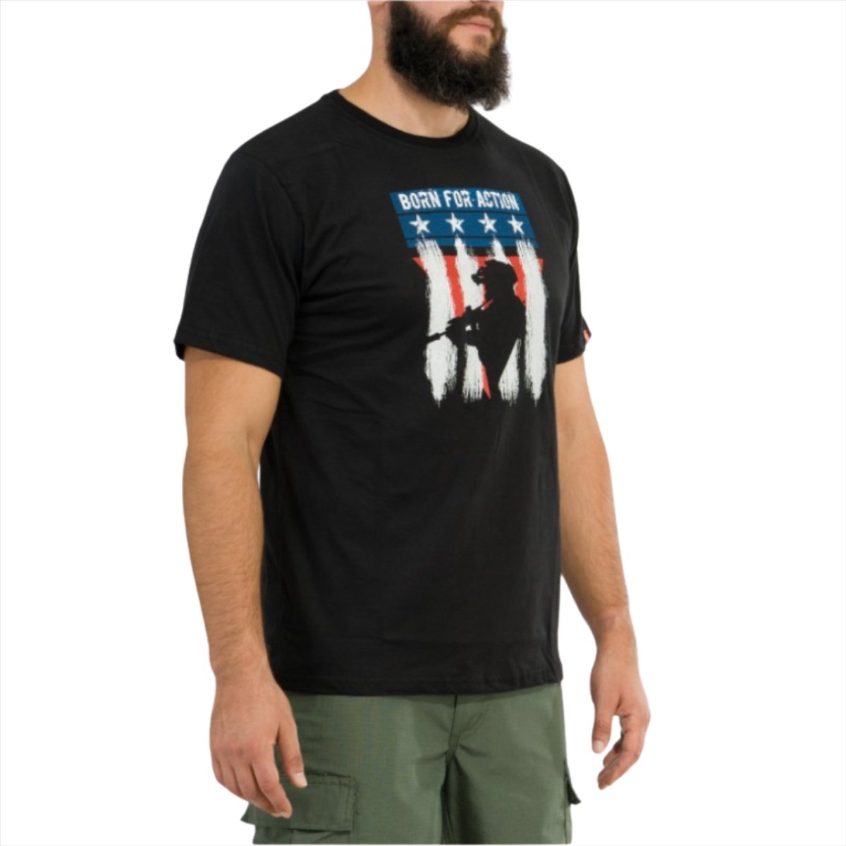 T-shirt classica Pentagono Ageron Ranger, vestibilità comoda, asciugatura rapida, nera inodore