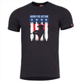T-shirt classica Pentagono Ageron Ranger, vestibilità comoda, asciugatura rapida, nera inodore