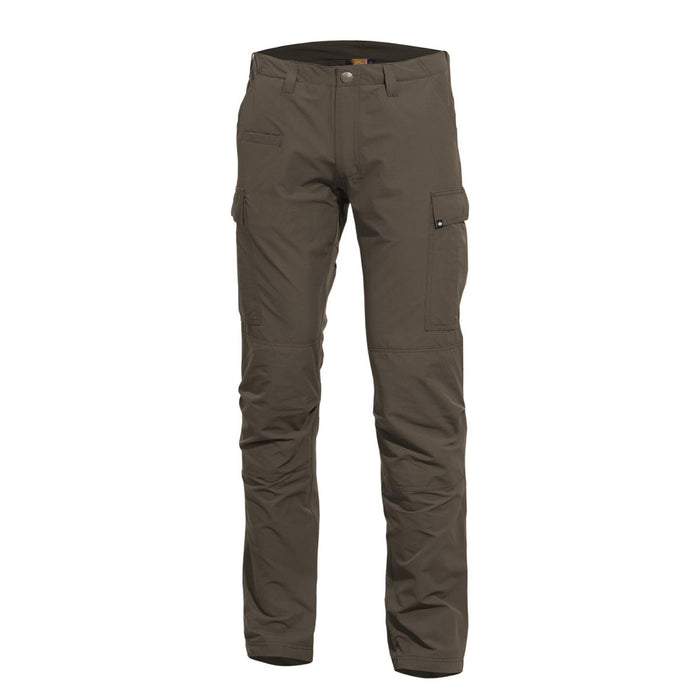 Pantaloni Pentagon BDU 2.0 Tropic marroni solidi, pantaloni tattici resistenti in ripstop cargo con ginocchia rinforzate e tasche multiple.