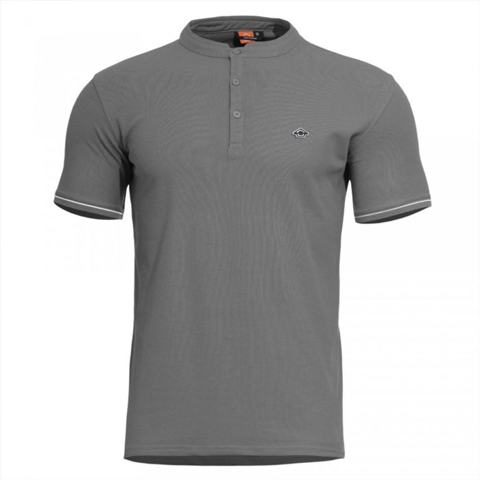 PENTAGONO Levantes Henley Stripes T-shirt classica maniche corte Quick Dry - GoMilitar