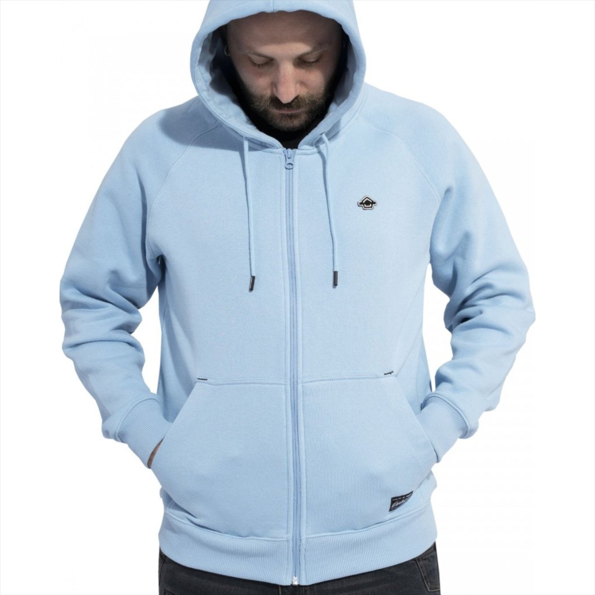 PENTAGON Phaeton Maglione full zip vestibilità comoda cuciture piatte cappuccio antivento nero
