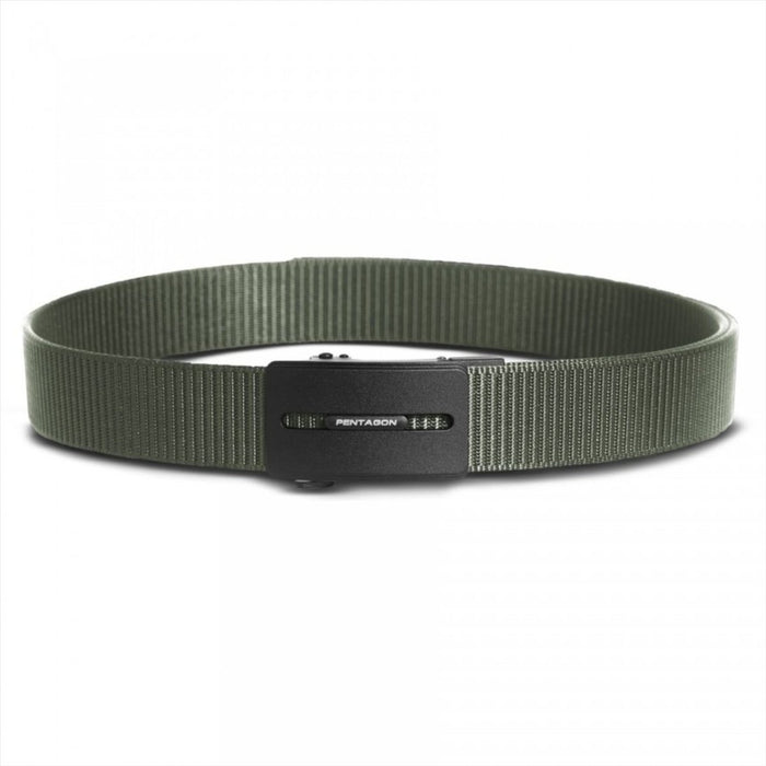 Cintura tattica in nylon da 35 mm in verde oliva con fibbia regolabile in lega di zinco, design resistente e minimalista
