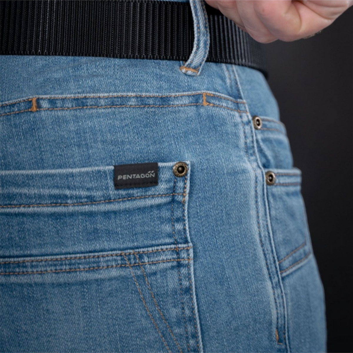Pentagon Rogue Jeans Pantaloni da uomo vestibilità regolare in denim elasticizzato con tasche CCW nascoste