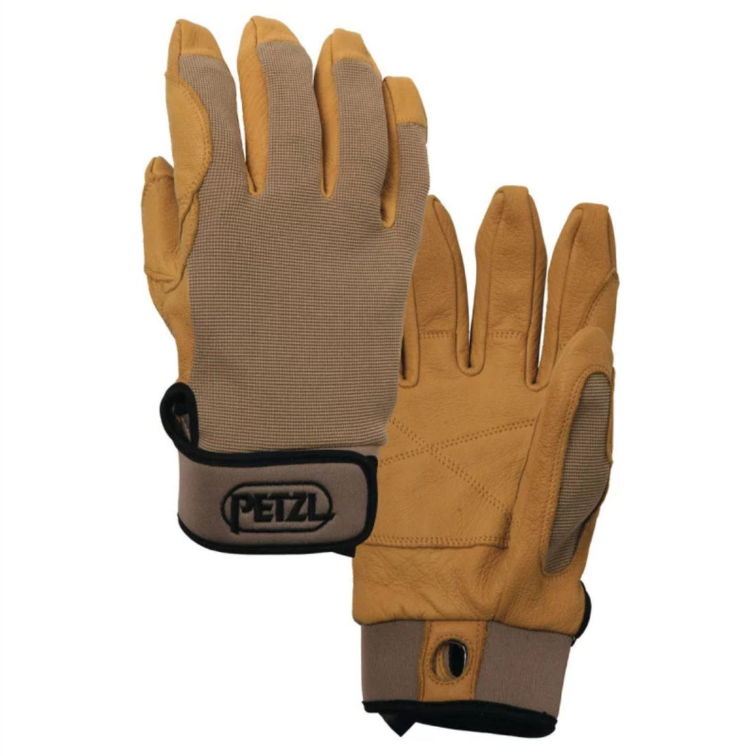 Guanti da arrampicata Petzl Cordex Doppio strato in pelle Rappel Rope Handling Beige