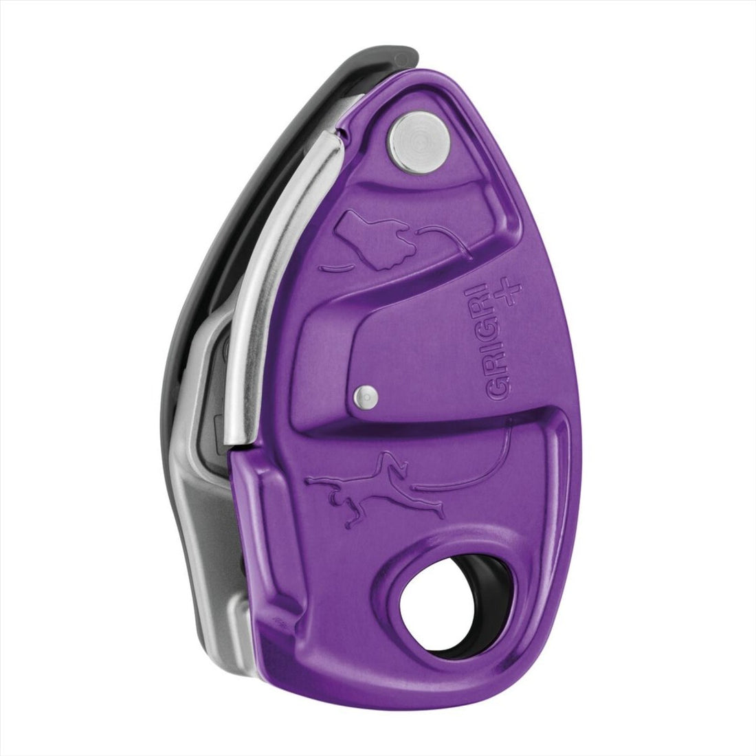 PETZL GRIGRI® + Assicuratore con frenata assistita 8,5-11 mm Corde Arrampicata Viola