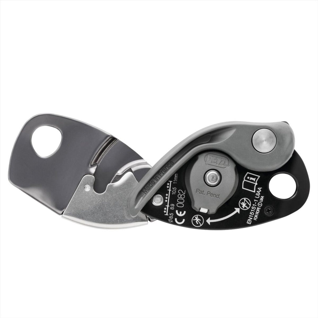 Petzl GRIGRI Assicuratore con frenata assistita Antipanico 8,5–11 mm Grigio