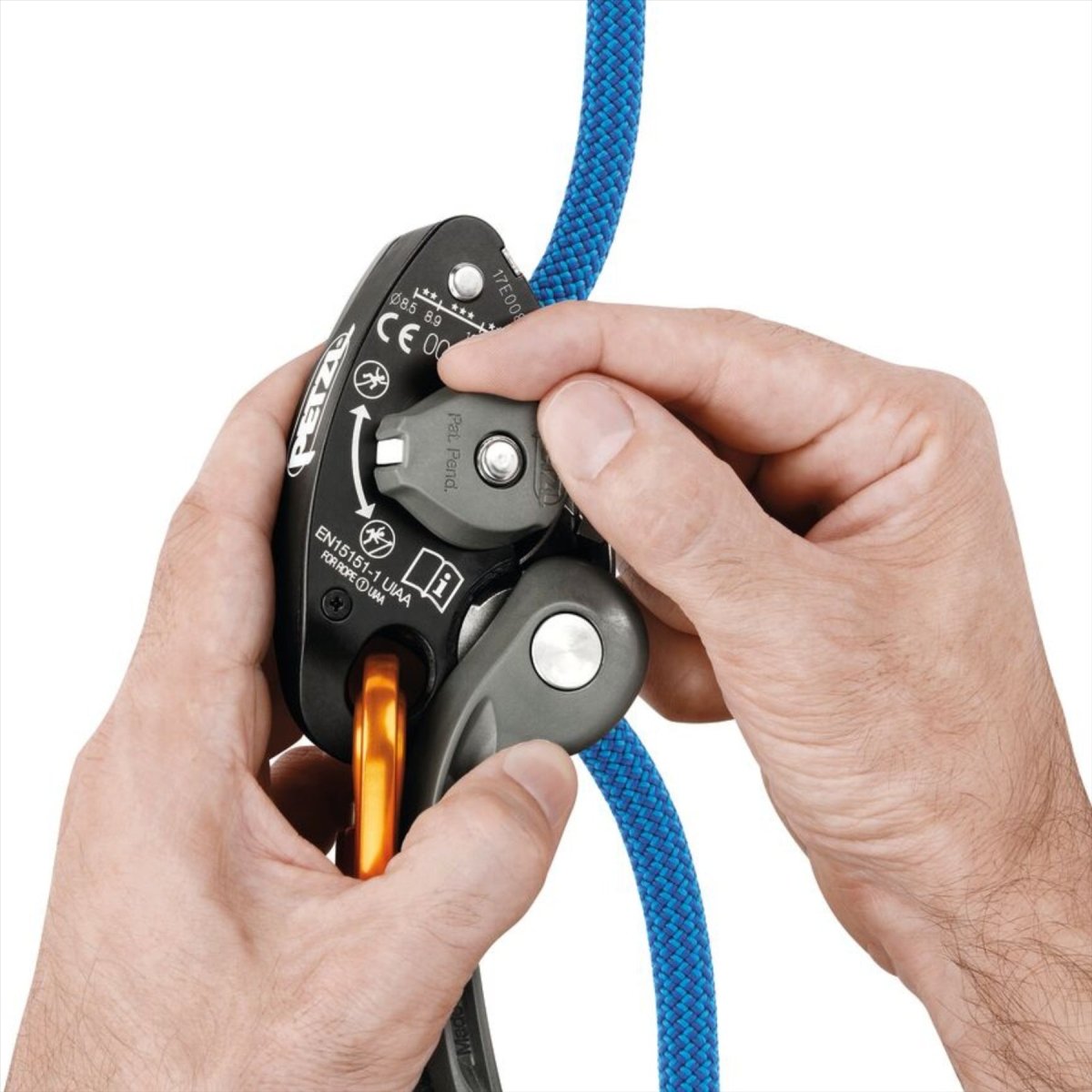 Petzl GRIGRI+ Assicuratore Frenata assistita Antipanico 8.5–11 mm Corde Arancione