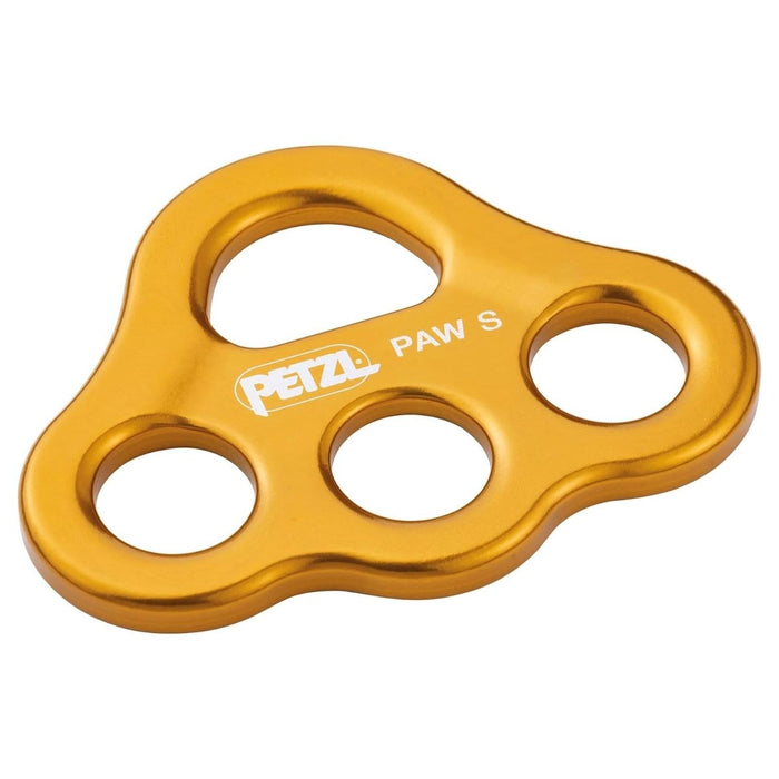 Piastra di sicurezza PETZL PAW S 3 punti di ancoraggio in alluminio ad alta resistenza giallo - GoMilitar