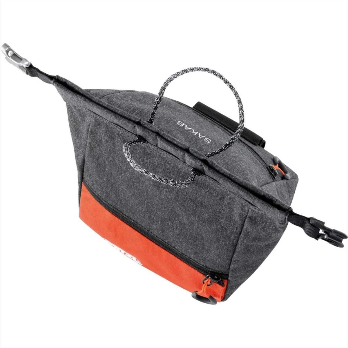 PETZL SAKAB Borsa per magnesite Resistente chiusura magnetica arrotolabile Tasche multiple Grigio