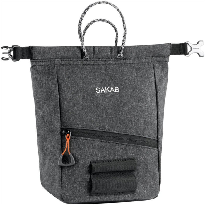 PETZL SAKAB Borsa per magnesite Resistente chiusura magnetica arrotolabile Tasche multiple Grigio - GoMilitar