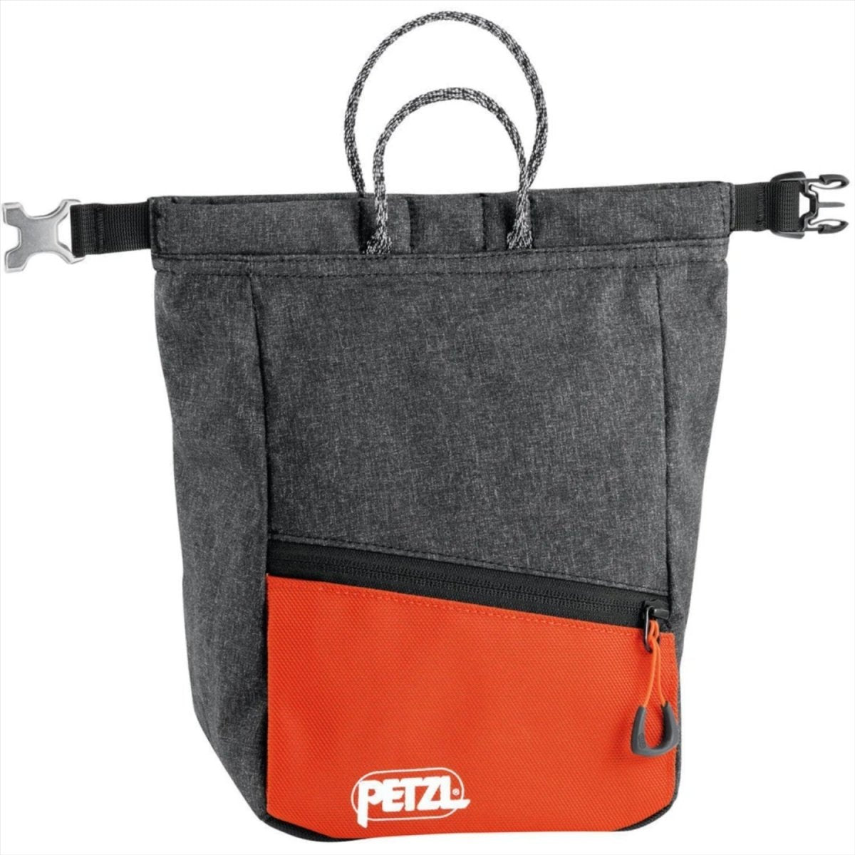 PETZL SAKAB Borsa per magnesite Resistente chiusura magnetica arrotolabile Tasche multiple Grigio