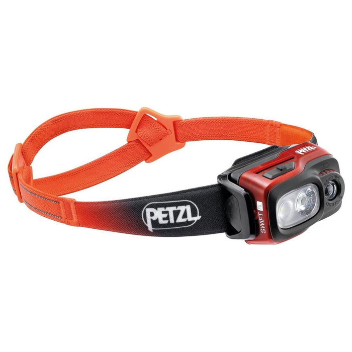 Torcia da testa PETZL Swift RL 1100 lumen ricaricabile resistente all'acqua arancione - GoMilitar