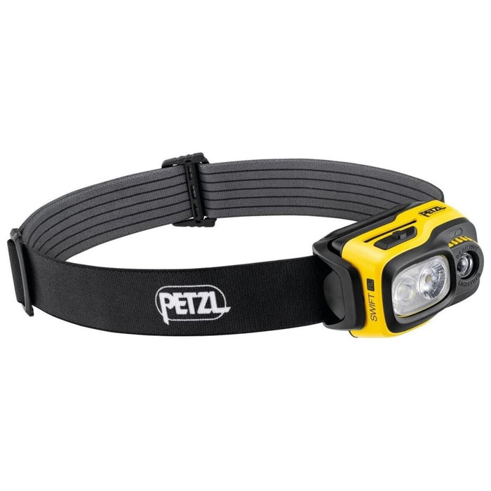 Torcia frontale PETZL Swift RL ricaricabile resistente all'acqua gialla - GoMilitar