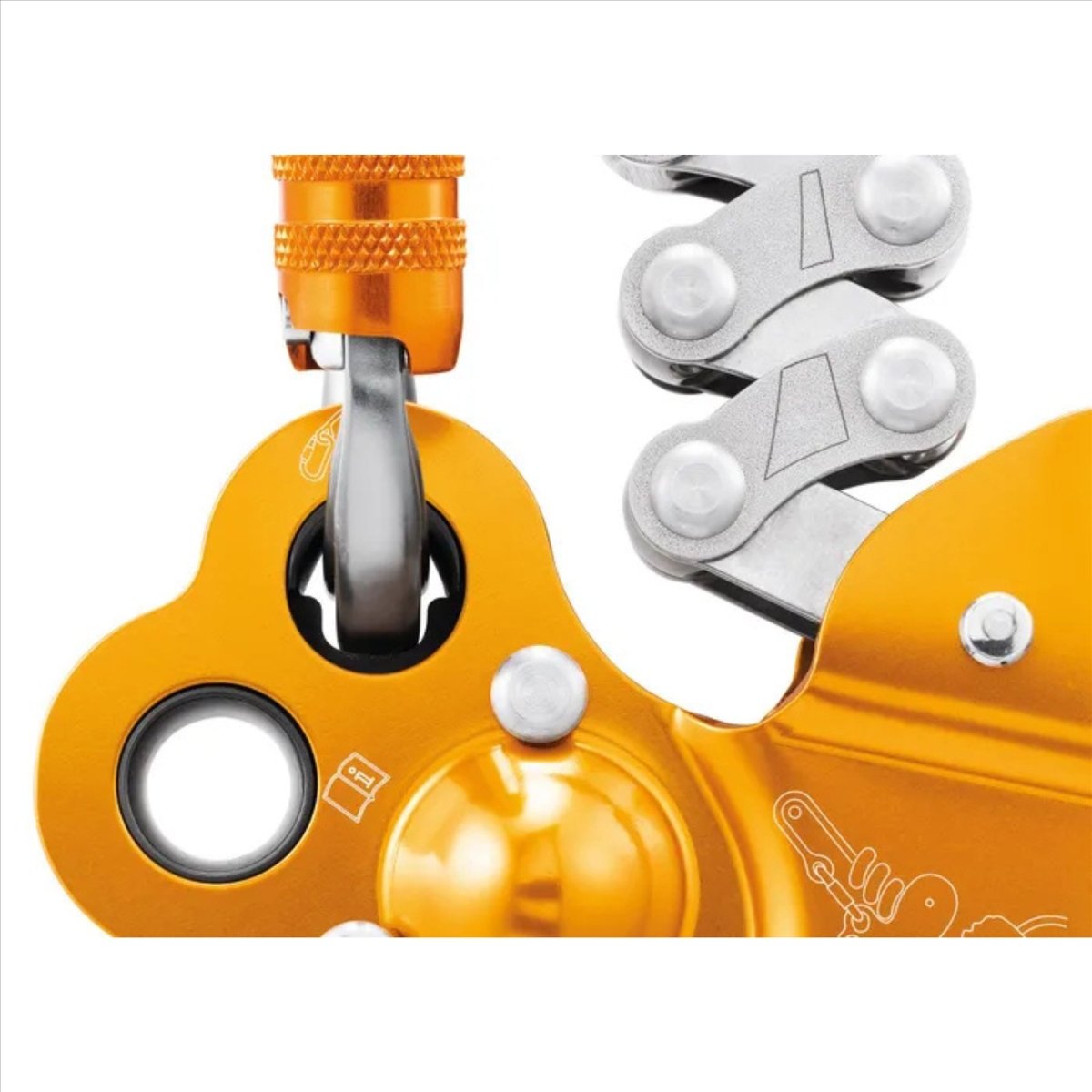 Petzl ZigZag Plus Discensore Meccanico Prusik Tree Climbing CE 0082 Arancio