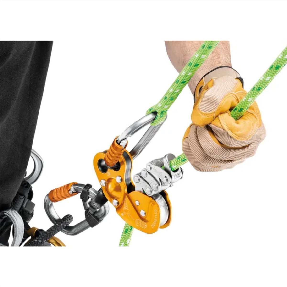 Petzl ZigZag Plus Discensore Meccanico Prusik Tree Climbing CE 0082 Arancio