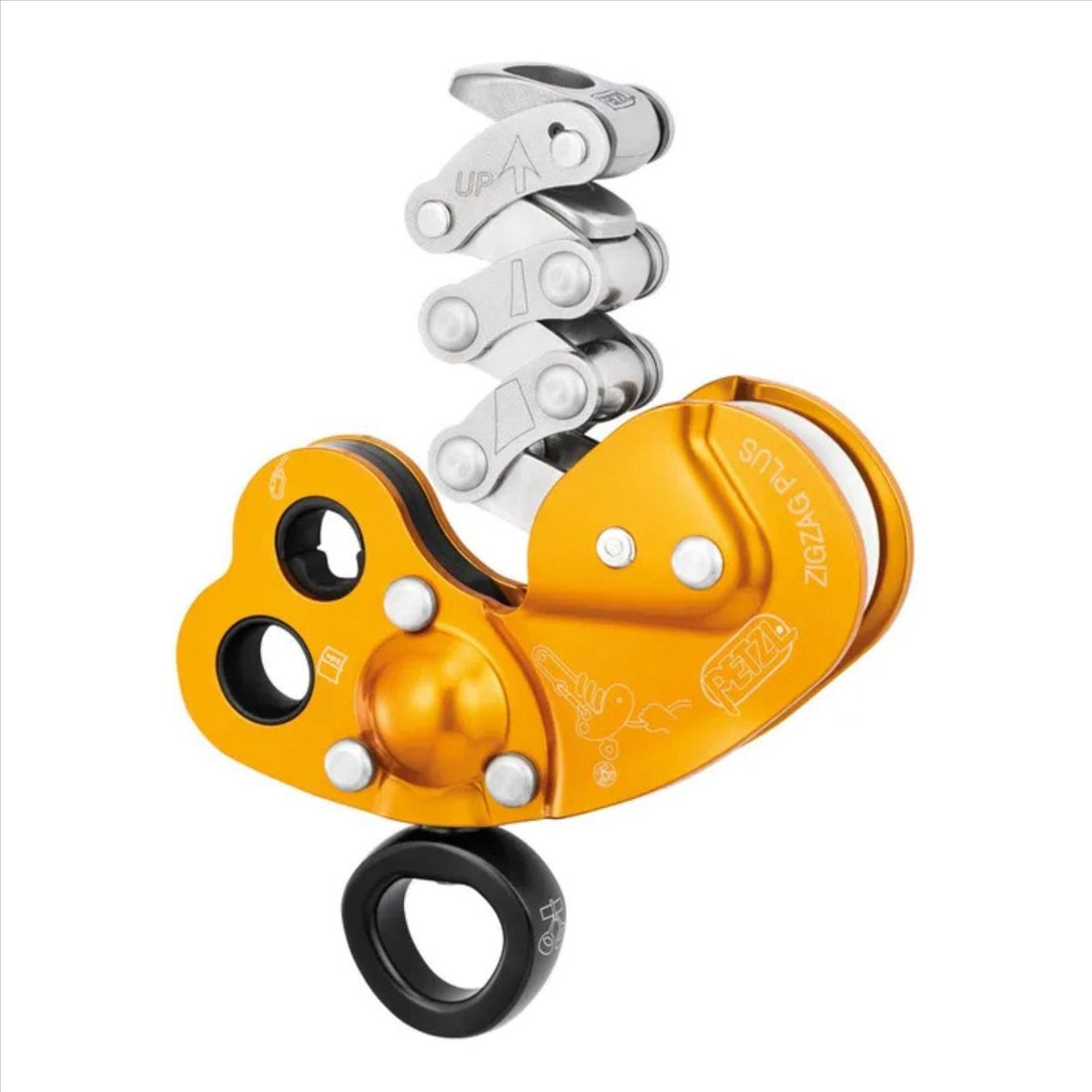 Petzl ZigZag Plus Discensore Meccanico Prusik Tree Climbing CE 0082 Arancio