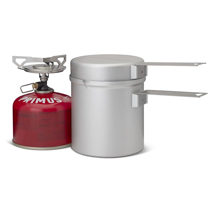 Set da cucina compatto e leggero Primus Essential Trail KIT con pentola da 1 litro per zaino in spalla e cucina all'aperto.