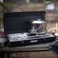 Penus Kinjia Camping Stove Dual Burner Pocchezze da cucina esterna portatili neri