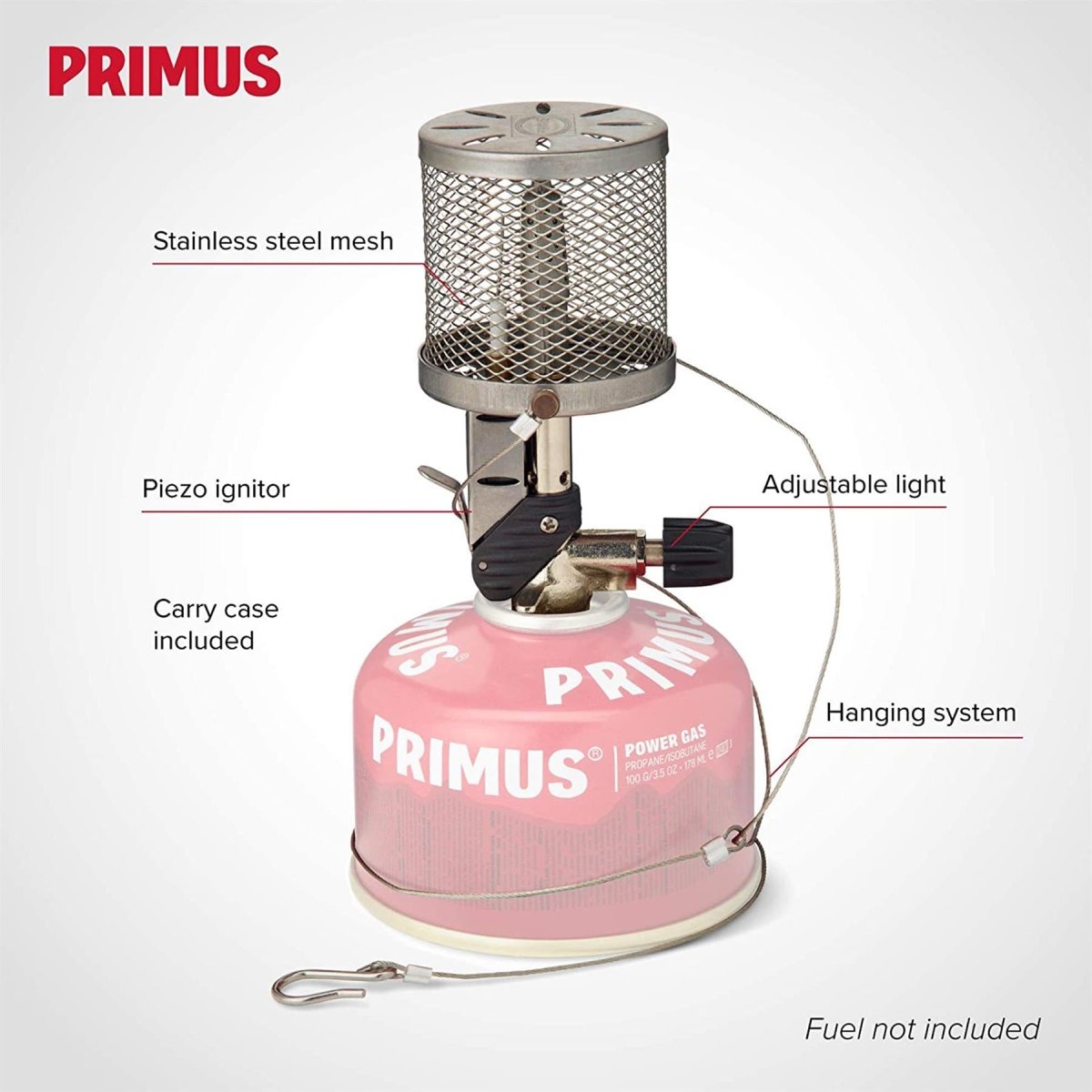 Lampada a gas Primus Micron Light Light Regolable Accensione luminosa Accensione