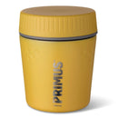 Yellow Primus Trailbreak vacuum insulated jug with screw-on lid for heat retention during camping and outdoor activities
