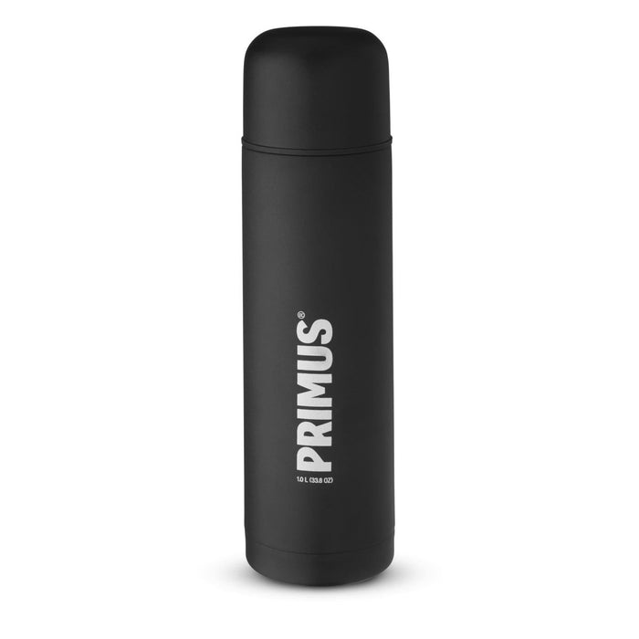 Bottiglia Primus Vacuum Bottle nera mate 1 litro Tazza con sigillo di ritenzione di calore e freddo per 24 ore - GoMilitar