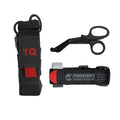 Set di laccio emostatico Rhino Rescue, custodia, forbici, kit di pronto soccorso di emergenza, nero