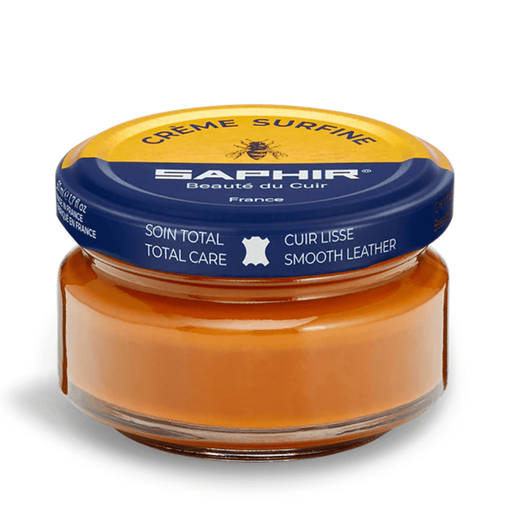 Saphir Creme Surfine Crema per la cura delle scarpe in pelle liscia 50ml Marrone chiaro