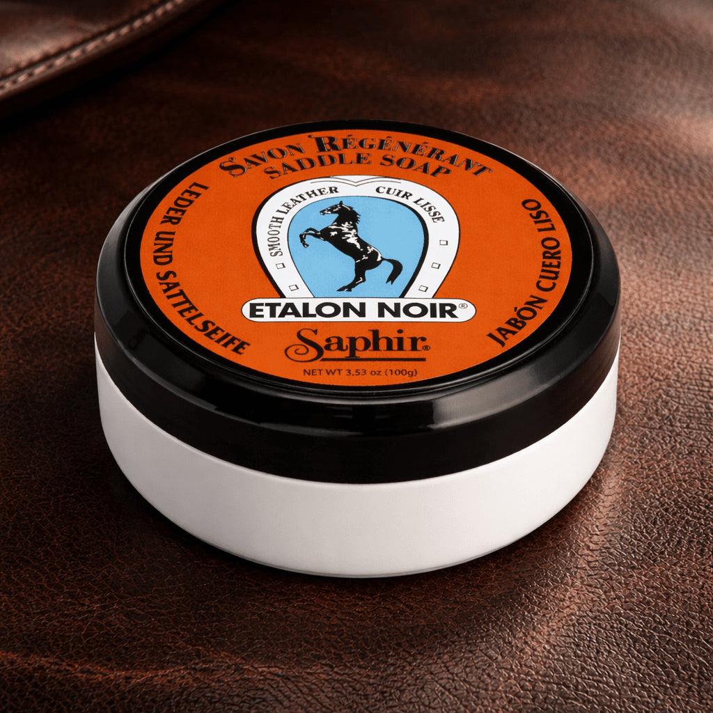 Saphir Etalon Noir Saddle Soap 100 ml Sapone per la cura della pulizia della pelle liscia