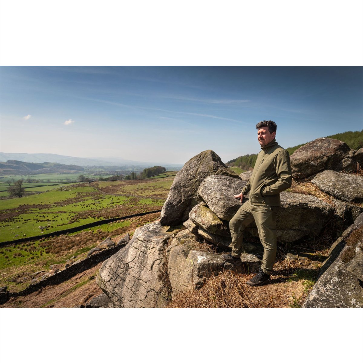 Giacca Snugpak Cyclone Softshell Traspirante Resistente all'acqua per esterni Oliva