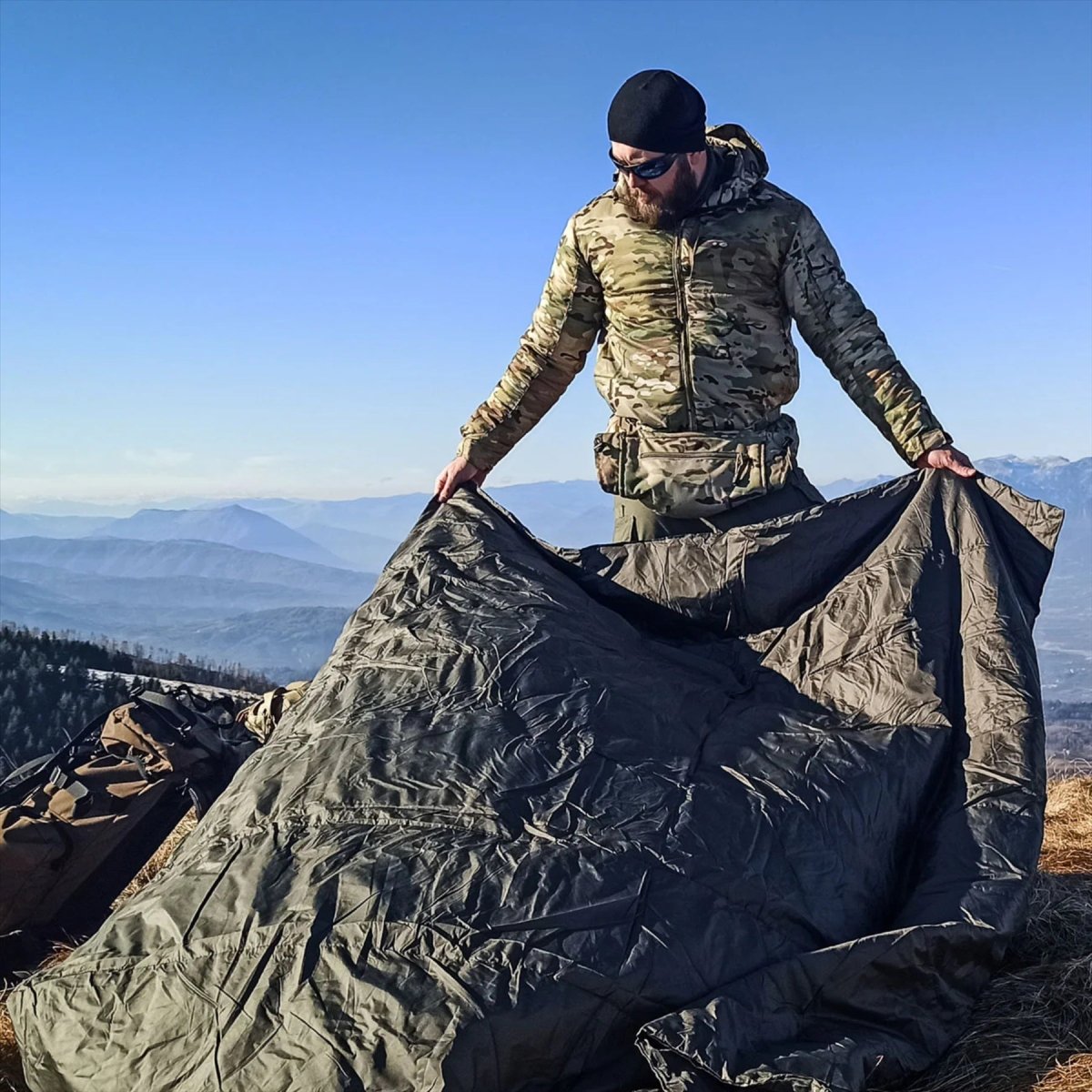 Coperta da viaggio Snugpak Jungle, leggera, resistente all'acqua, color oliva