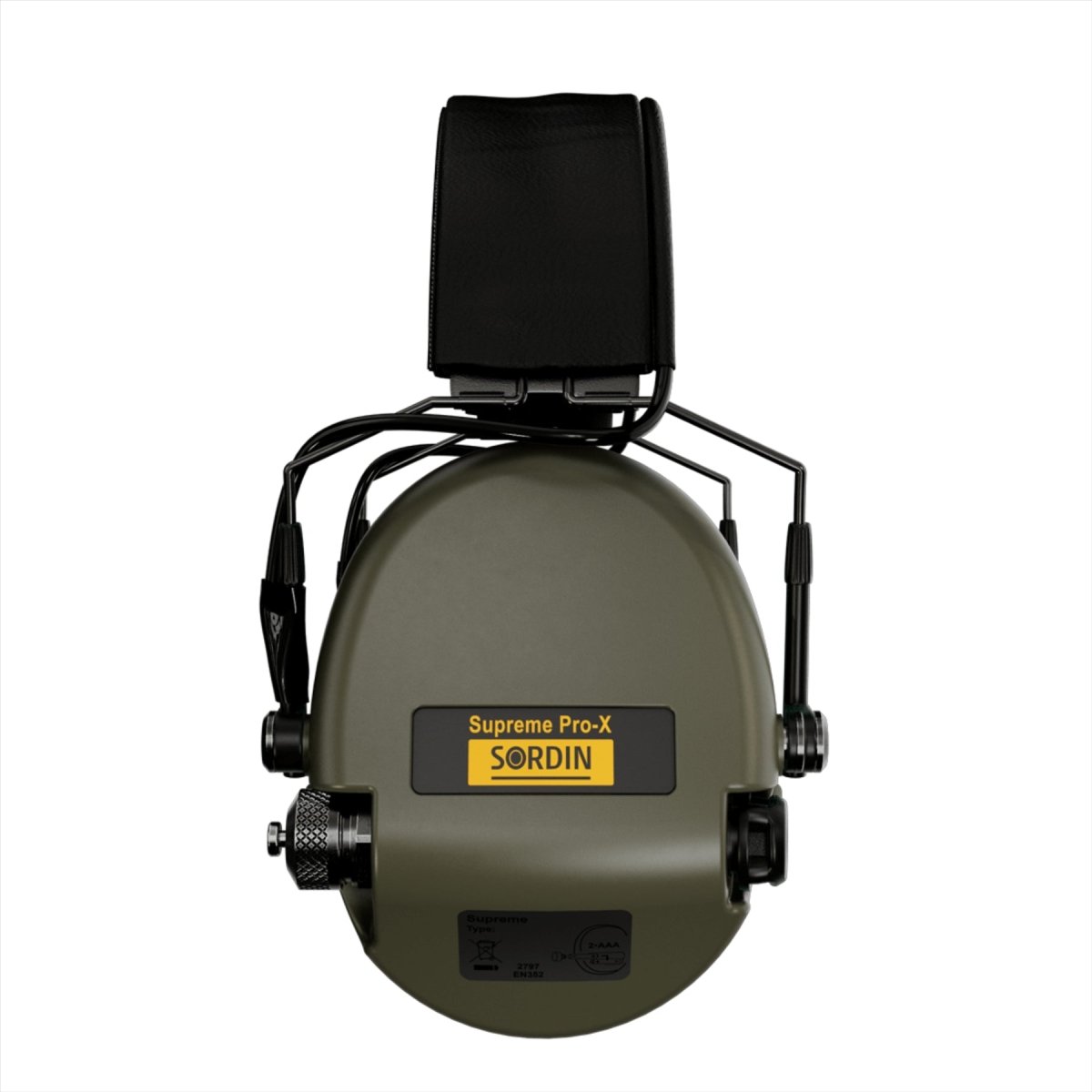 Sordin Supreme Pro-X Hear 2 Slim Tattico Protezione per l'udito con fascia verde