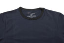 T-shirt Stormvard Classic in cotone manica corta tattica casual blu scuro con colletto nero su sfondo bianco