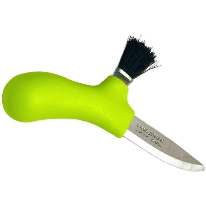 Coltello Svedese MORA Raccogli Funghi Acciaio Inossidabile Spazzola in Vero Crine di Cavallo Lime (10935) - GoMilitar