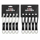 Moschettoni in alluminio TAC MAVEN da 7 mm, confezione da 5 clip per chiavi da campeggio all'aperto