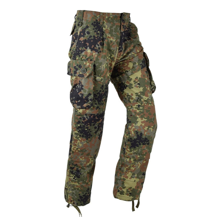TACGEAR Pantaloni da combattimento cargo da campo stile esercito tedesco di marca flecktarn camo ripstop - GoMilitar