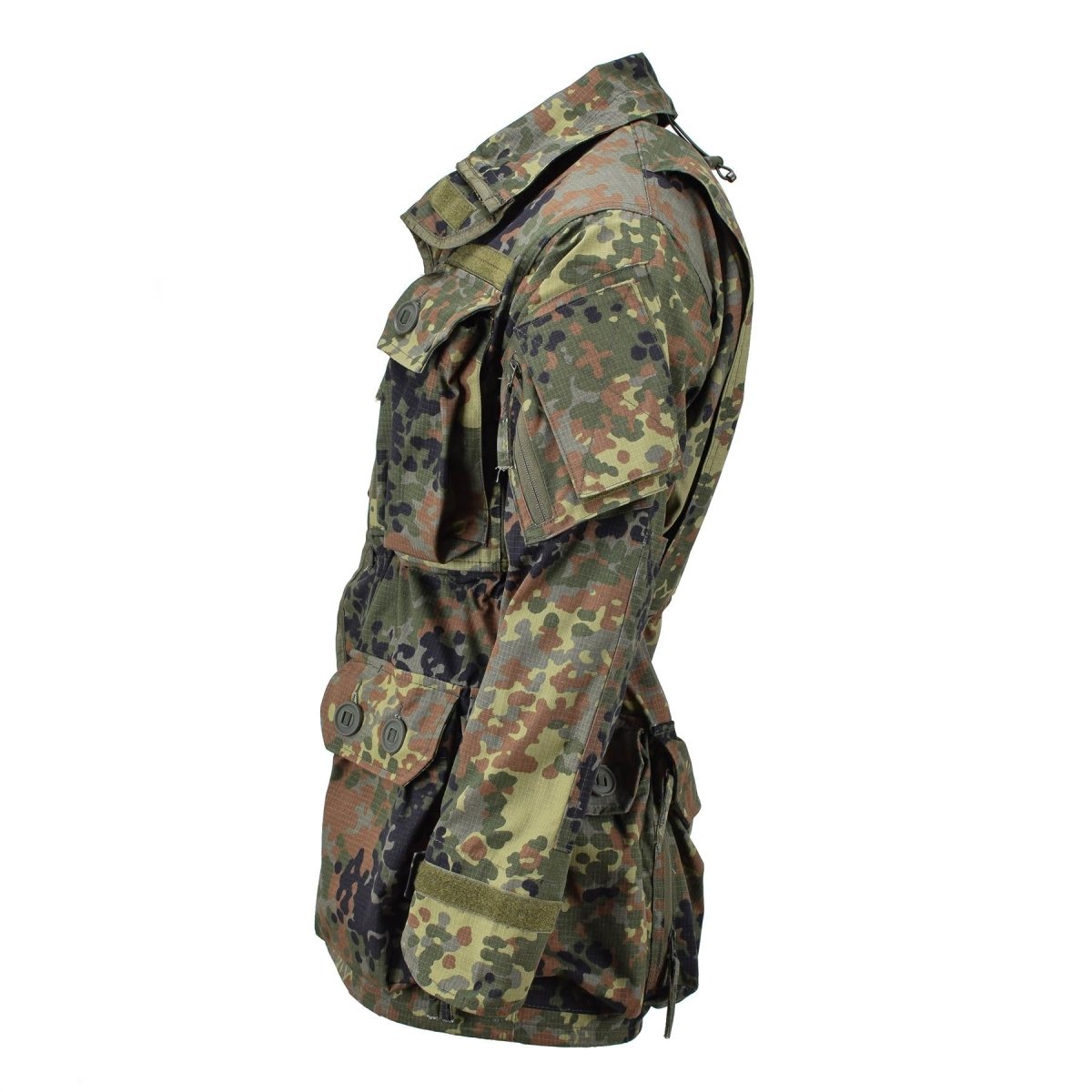 Tacgear Brand Military Style Commando Smock Giacca a Zip Full-Zip Ripstop Flecktran