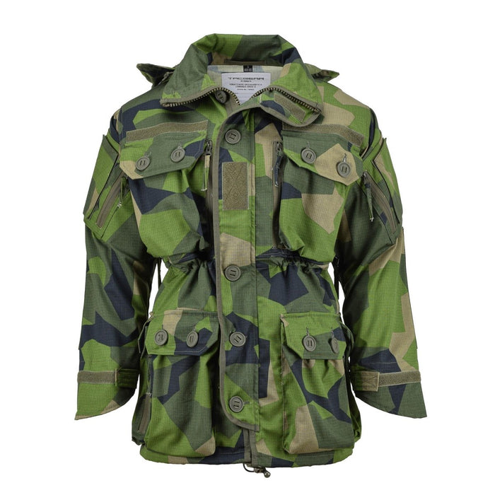 Giacca grembiule da commando ripstop in stile militare TACGEAR in camo scheggiato con tasche multiple e chiusura full zip