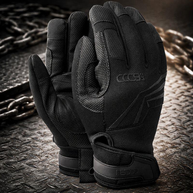 Guanti tattici TAMREX PRO-6000 Durevole Diamond Grip Chiusura in velcro Nero