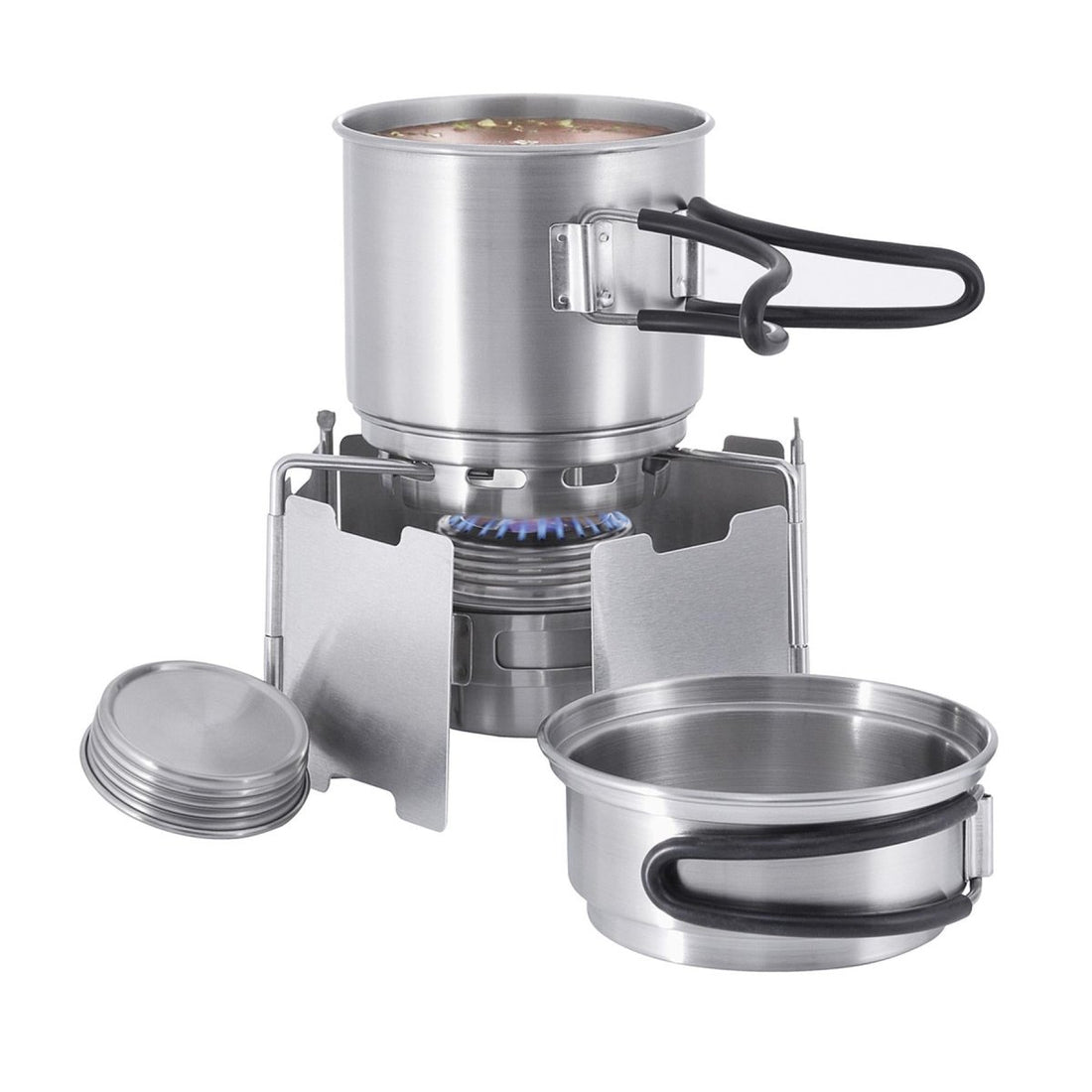 Tatonka Burner Burner Studio Imposta kit di cottura da esterno in acciaio inossidabile