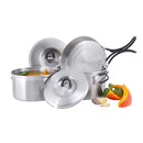 Tatonka Camping Cooking Set stainless steel durable outdoor fire compact pot pan - GoMilitar