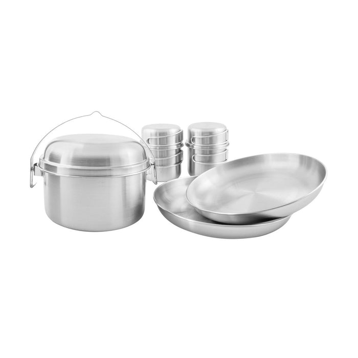 Tatonka Picnic Set II 8 pezzi di pentole da campeggio compatte, kit da cucina per escursionismo, ciotola - GoMilitar