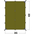 Tatonka Impermeabile Tenda Tenda Trappola da sole Tampe da sole Amock Cover Oliva leggera