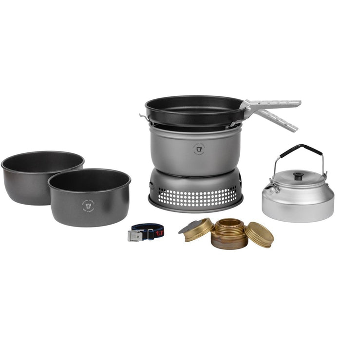 Set fornello Trangia da 1,75 litri con bruciatore a benzina, pentole da trekking, alluminio leggero - GoMilitar