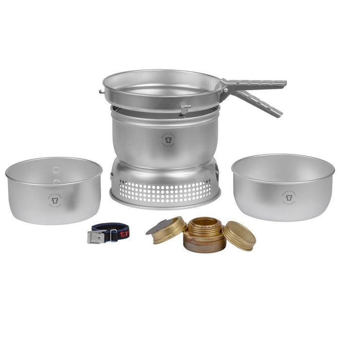 Set fornello Trangia in alluminio kit bruciatore a combustibile liquido padella da campeggio compatta ultraleggera - GoMilitar