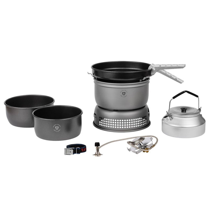 Set fornello da campeggio portatile compatto Trangia in alluminio anodizzato duro leggero - GoMilitar