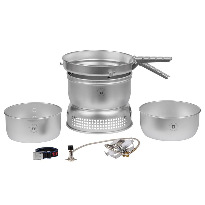 Set fornello Trangia compatto ultraleggero in alluminio con bruciatore a gas liquido da campeggio escursionismo - GoMilitar